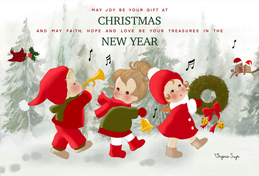 KK2401 - Christmascards - music parade