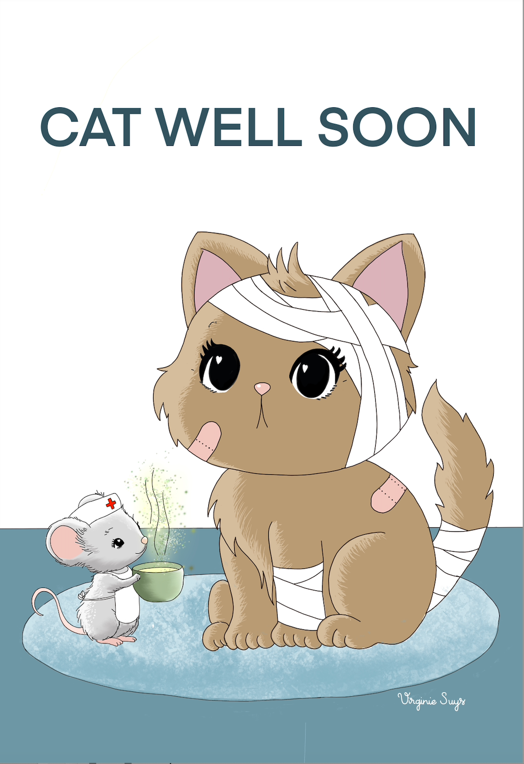 WK2408 - Cat well soon - Cat and mouse